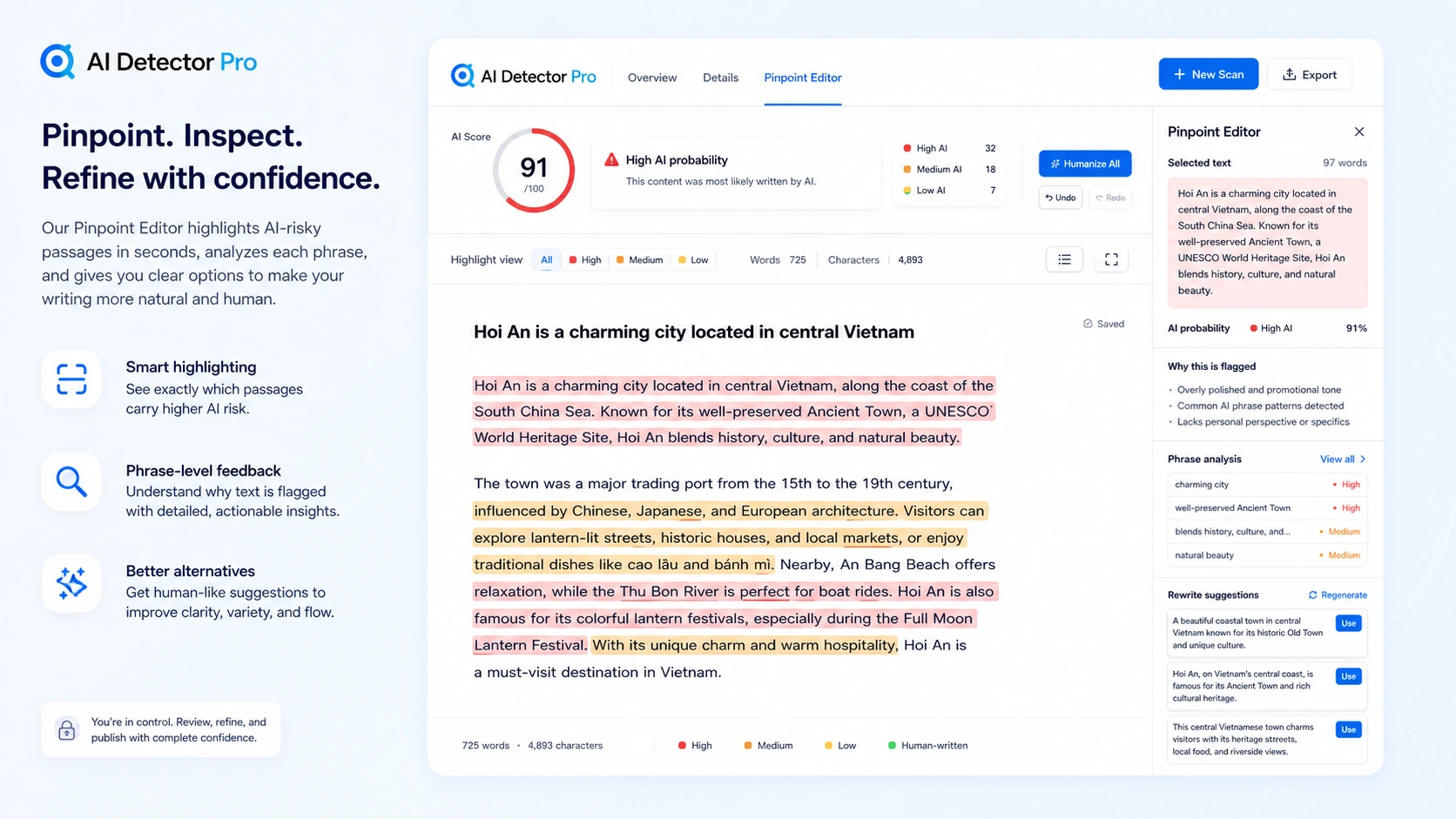 AI Detector Pro: review snapshot, showing workflow fit, pricing checks, detection limits, and alternative routes