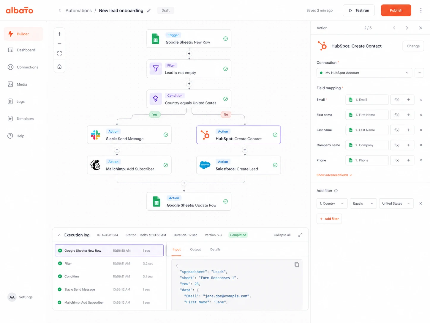 Albato: buyer checklist, showing connector coverage, transaction volume, update timing, refund terms, and embedded scope checks