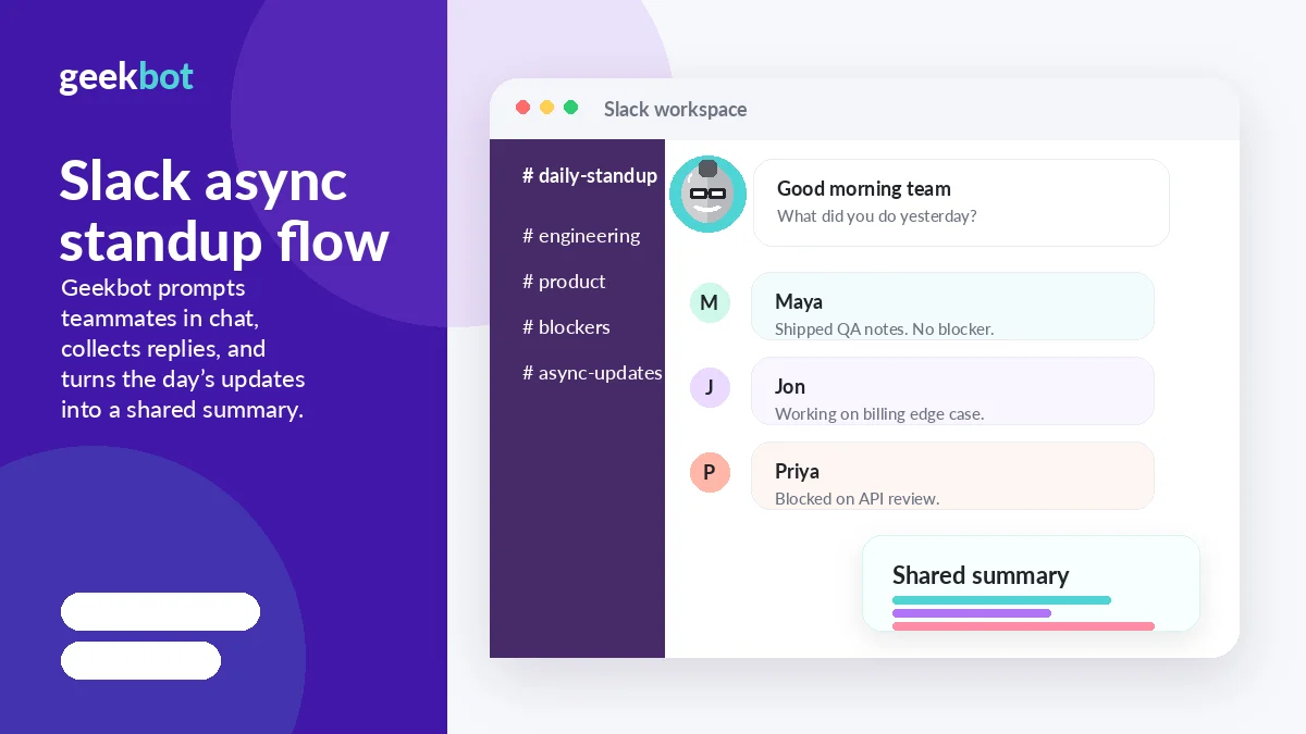 Geekbot: final verdict, showing when async standups, team reports, and participant pricing make sense for a buyer