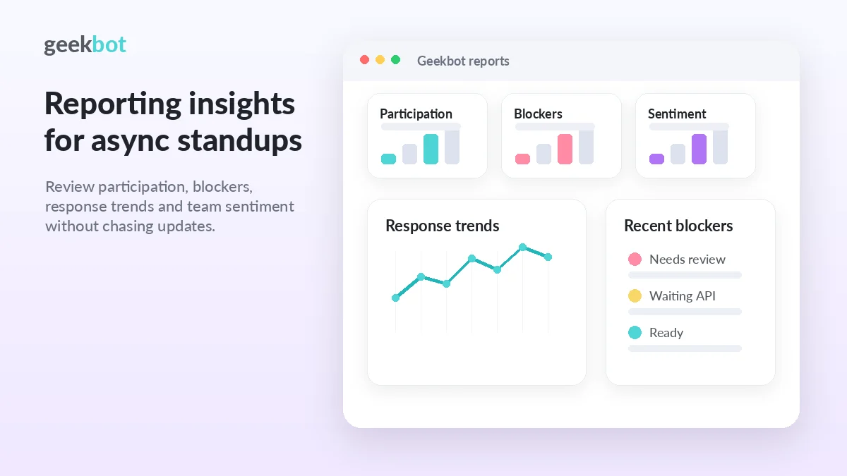 Geekbot: review snapshot, showing async standup fit, pricing checks, and team workflow decision points