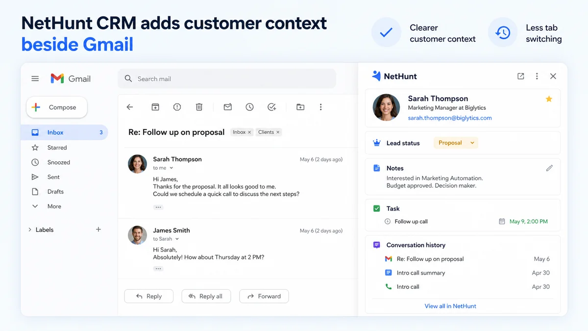 NetHunt CRM: buyer checklist, showing Gmail fit, plan limits, trial adoption, automation needs, refund terms, and alternatives to compare