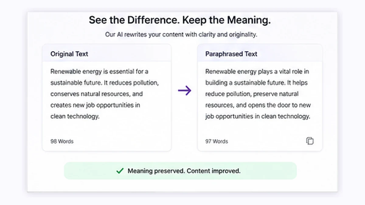 Paraphrase Tool: buyer checklist, showing mode limits, billing route, refund terms, and output review before paying