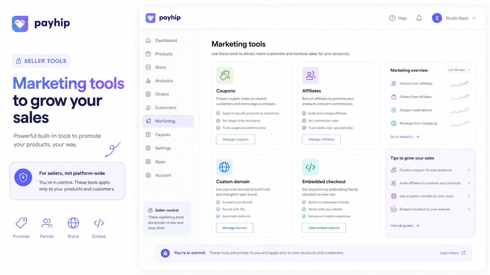 Payhip: alternatives map, showing creator storefront, affiliate monetization, and broader ecommerce decision routes