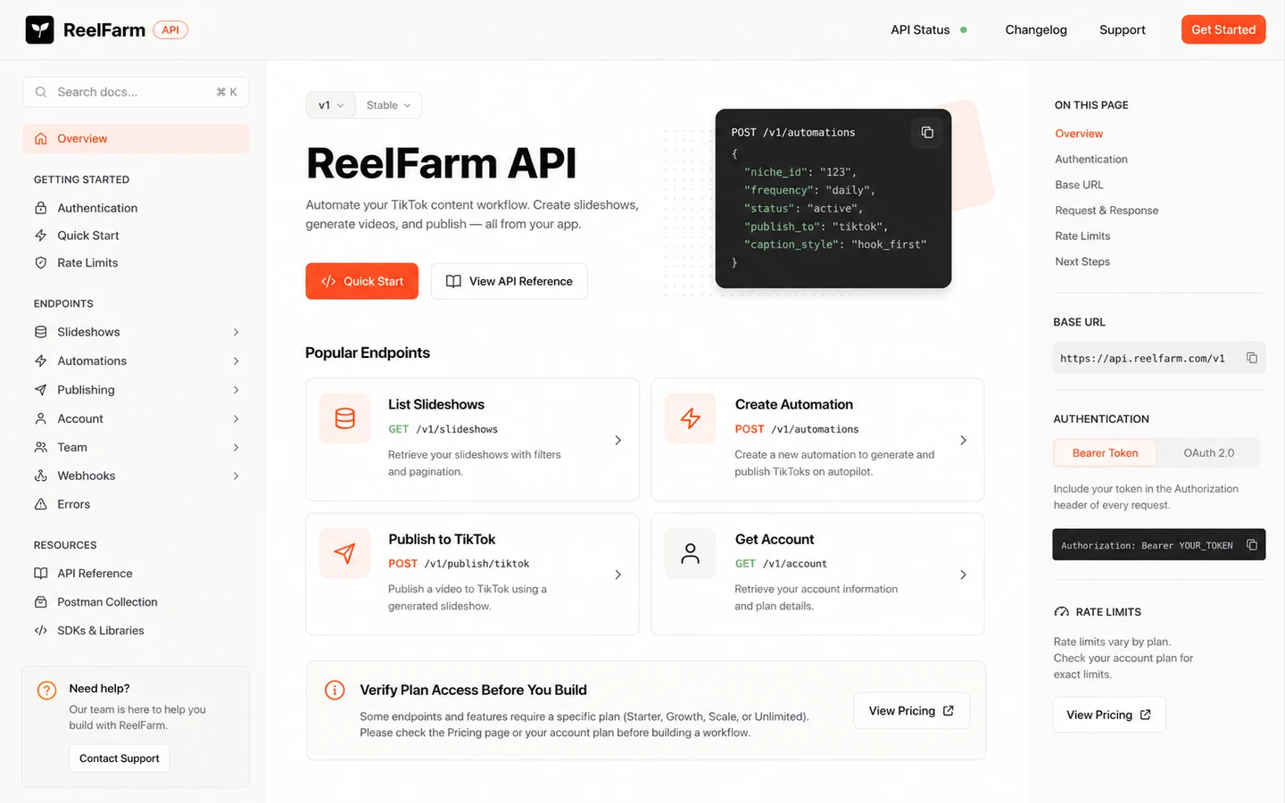 ReelFarm: workflow fit map, showing how buyers should test TikTok content before scaling automations