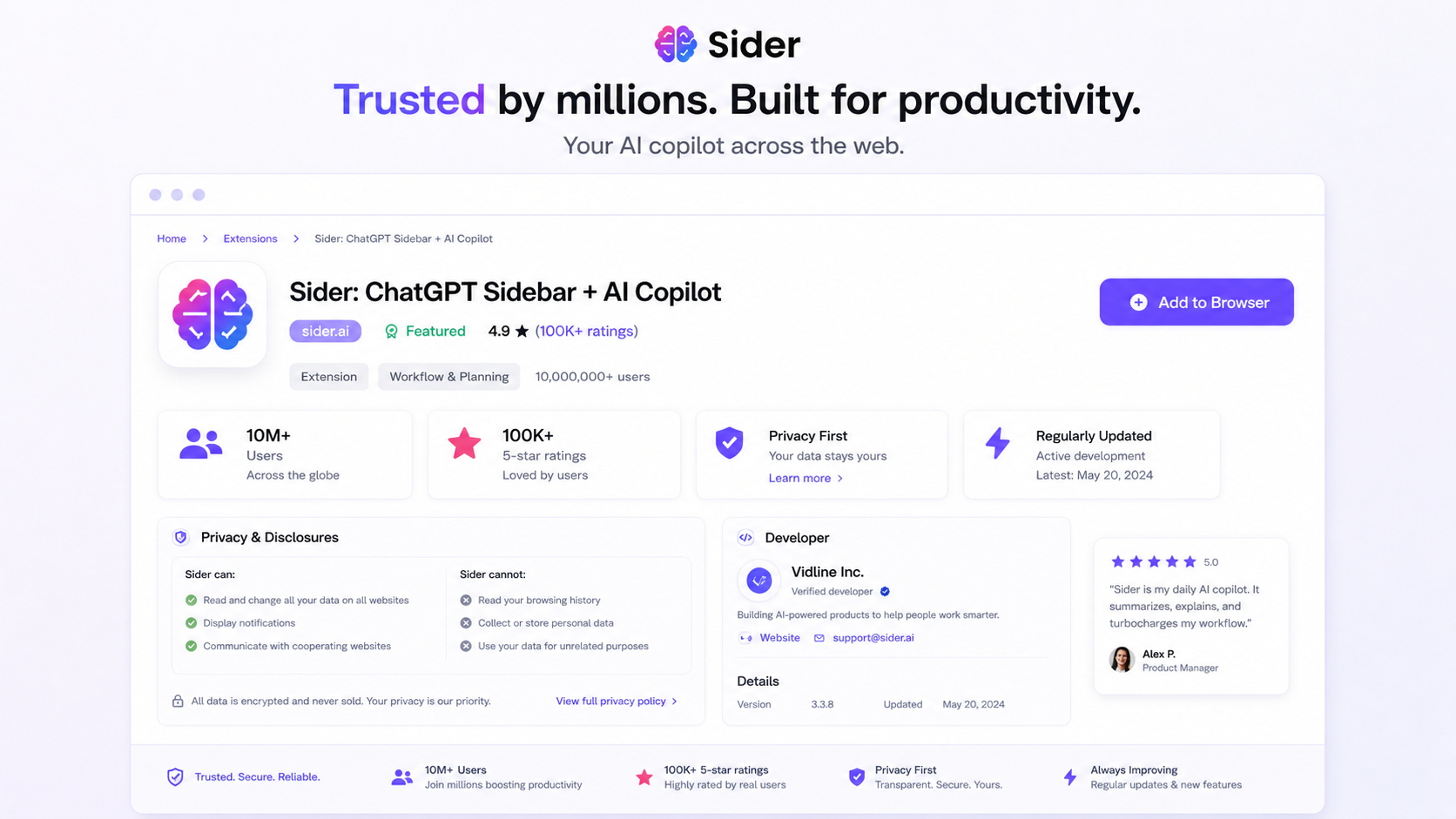 Sider review visual