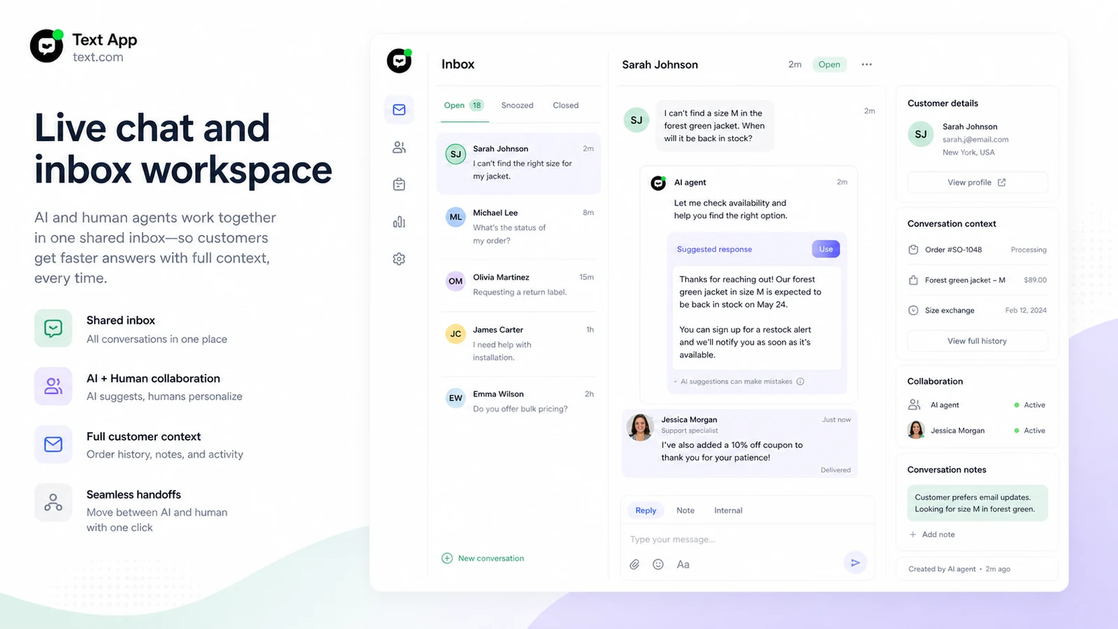 Text App: final verdict card, showing when support teams should test, compare, or skip the platform before checkout