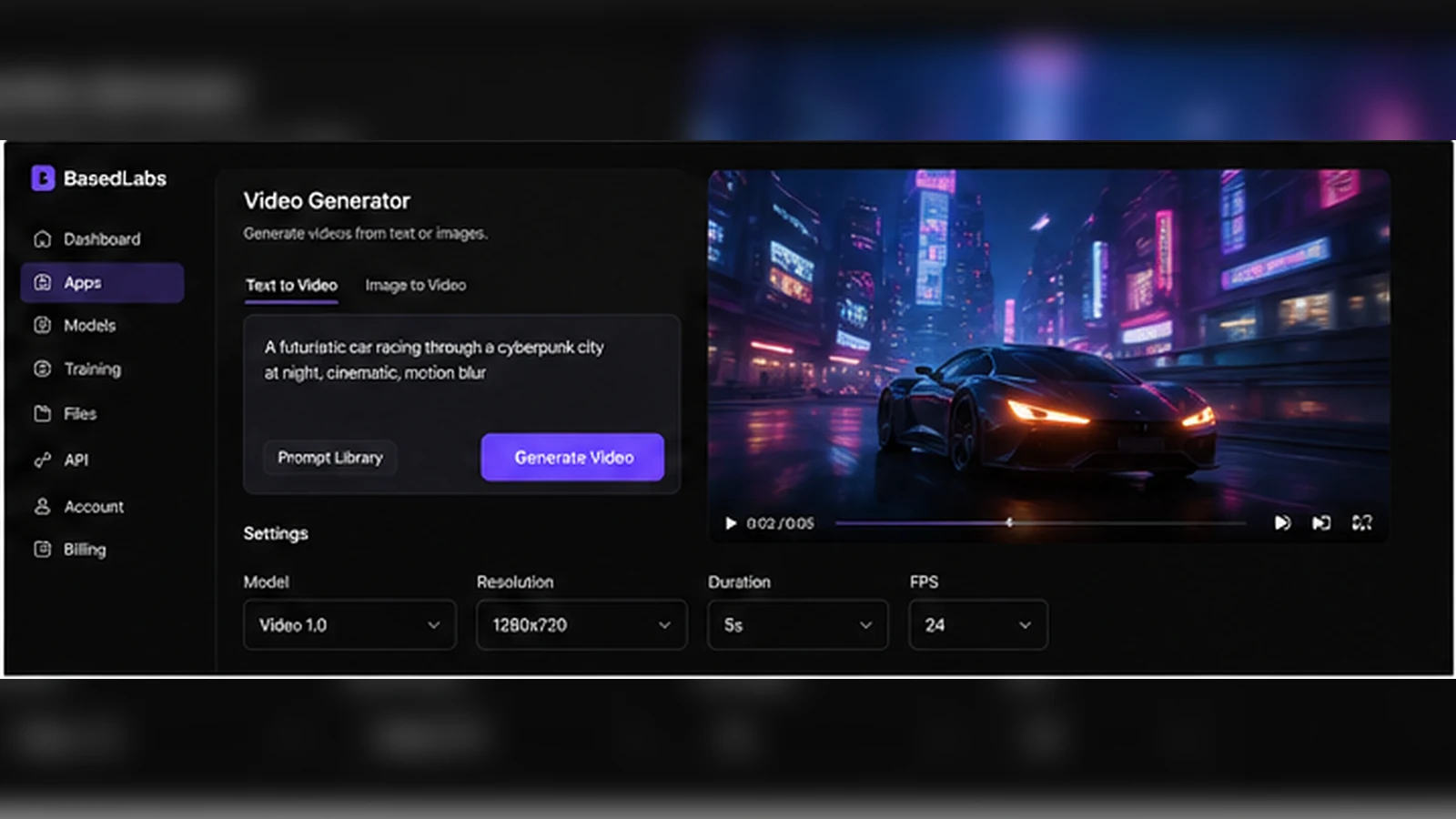 BasedLabs: AI video generator, showing how a creator turns prompts or source media into short video output