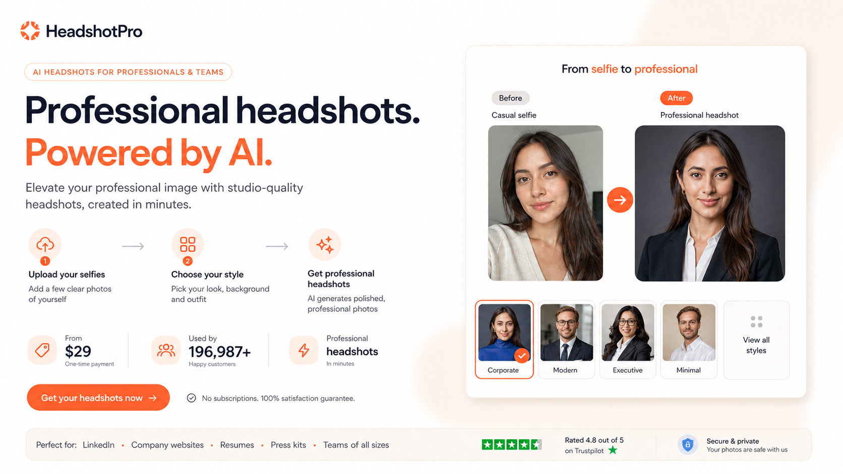 HeadshotPro preview