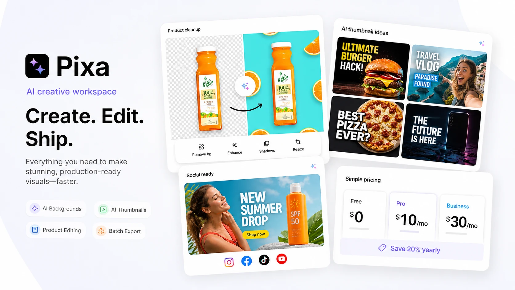 Pixa product view