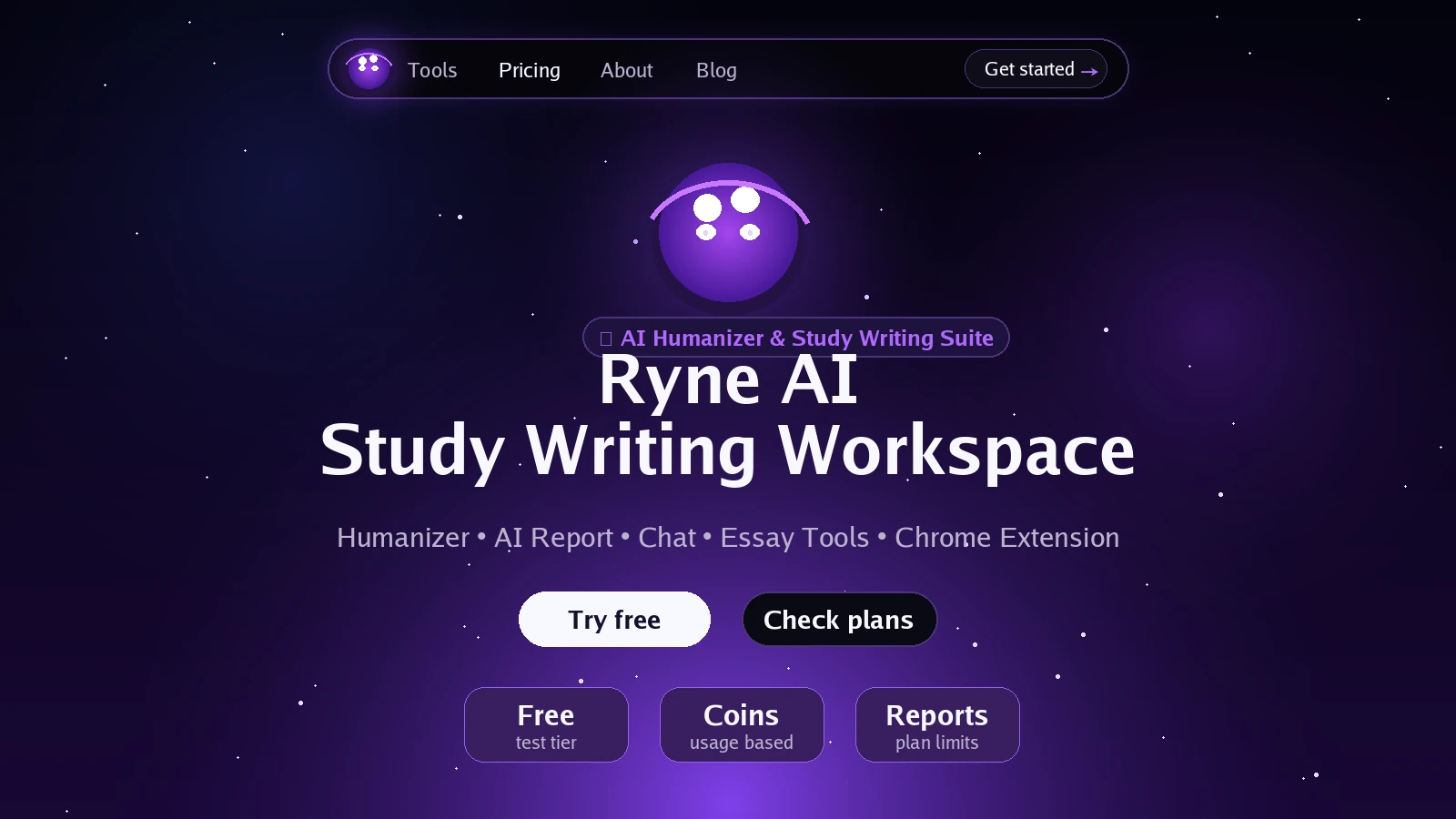 Ryne.ai hero